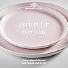 Tower Barbary & Oak Oslo 16 Piece Dinnerware Set - White & Powder Pink