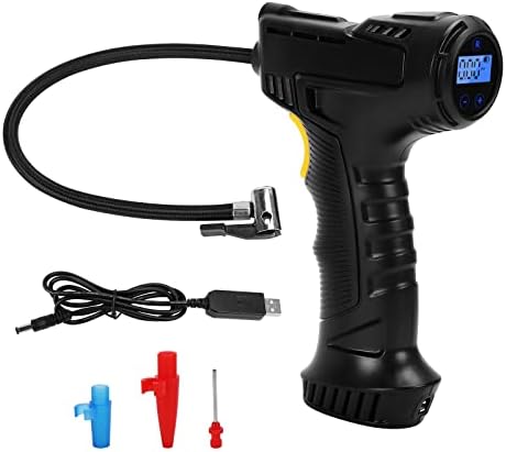 Cordless Air Compressor Tire Inflator,Portable Handheld Air Pump for Tires with Digital Pressure Gauge,12V Rechargeable Battery Powered Wireless Air Pump for Car Bike Bicycles Motorcycles Ball