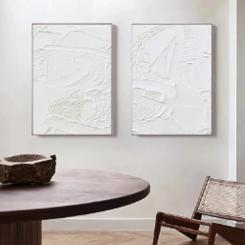 Affiches et impressions salon moderne tableau abstrait blanc XINBAO - 5