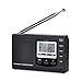 Produktbild Songway Vollband AM/FM/SW DSP Radio Stereo Lautsprecher LCD Display Wecker Sleep Timer Pocket Radio Digitale Demodulation Bester Empfang mit Teleskopantenne (Black)