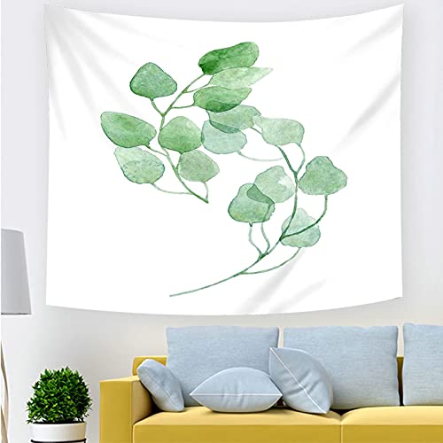 Tapiz de pared de hojas verdes KnSam de 150 x 130 cm para un salón relajante y fresco 5