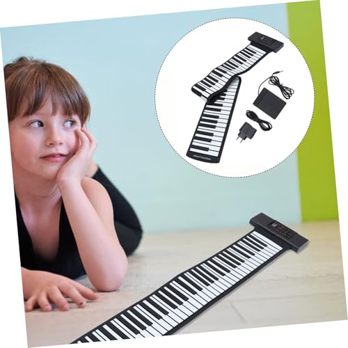 Toyvian 1 Jeu De 88 Rouleaux 88 Touches De Piano Instrument De Piano à 88 Touches Piano Pliable 88 Touches Piano Électronique Portatif Piano à Clavier En Silicone Plastique Black - Les Beatles, Paul McCartney, John Lennon, RIngo Starr, George Harrison Toyvian 1 Jeu De 88 Rouleaux 88 Touches De Piano Instrument De Piano à 88 Touches Piano Pliable 88 Touches Piano Électronique Portatif Piano à Clavier En Silicone Plastique Black – Image 8