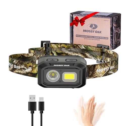 Mossy Oak 600 Lumen LED Headlamp Dual-Power Light