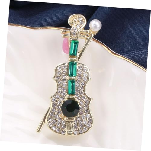 Broche violon haut de gamme strass accessoire d'exception pour robe - 2