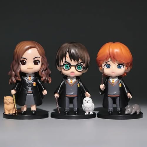 Image of Harry Potter Action Figure Set of 3 Wizard Collectible Collectibless | PVC Action Figure Collectibless for Fans & Collectors - Harry Potter Set - 3 PCS
