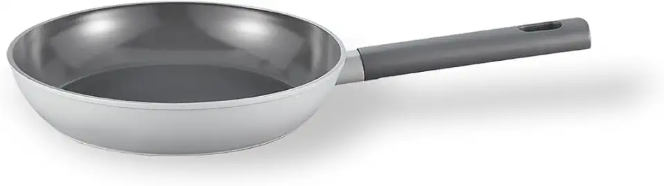 Oikos - Frigideira Antiaderente Cerâmico 20cm para Fogão por Indução, a Gás, Elétrico e Vitrocerâmico Cor Cinza Mou Trufa