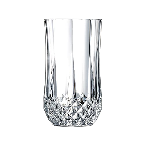Cristal d'Arques Paris - Collection Longchamp - 6 Verres Hauts 36cl en Kwarx - Brillance, Transparence et Haute Résistance - Moulures Iconiques - Fabriqués en France Cover