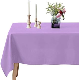 VEEYOO Rectangle Tablecloth - 60 x 126 Inch Polyester Table Cloth for 6