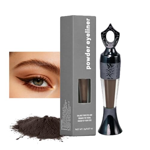 Image of Kohl Powder Brown Eyeliner, Handmade Smudge Proof Natural Brown Liner Cream Powder, Waterproof Eyeliner, Long-Lasting Intense Pigment Eye Makeup
