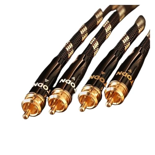 JQIBFXCS 1 Pair RCA Cable 7N OCC HiFi 2rca to high-end Audio Cables for Amplifier DAC DAP Male to TV car Stereo Mixer(2m)