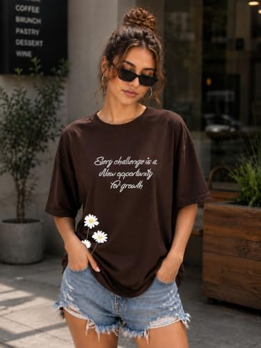 Image of London Hills Tshirt for Woman | Oversized Tshirt for Women | T Shirt for Womans | Graphic T Shirt for Women Pure Cotton | Tops for Woman Western, Printed Oversized Loose Fit Plus