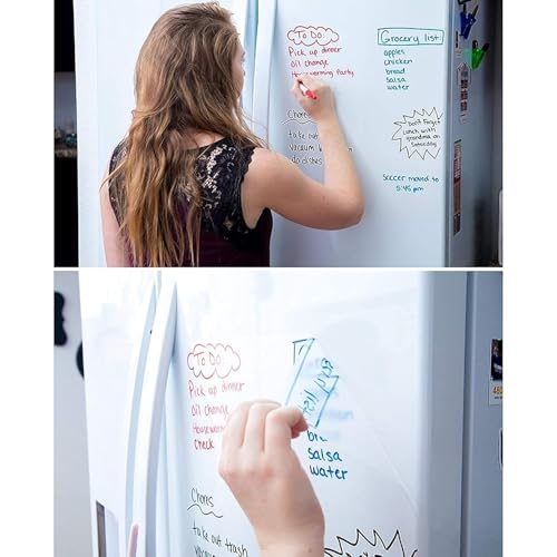 Image of SUNBIRD White Board Sticker, Dry Eraser Paper for Wall Self Adhesive Wall Paper Roll for Classroom /Office /Kids Painting, Dry Erase (16 x 60 Inch)