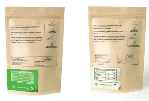 Image of Jaivik Uttarakhand - Green Leaves Tea, Rosemary Tea (100g each), Unique Blend Crafted Loose Leaf For Chai Lovers Across India, Combo (Pack Of 2)