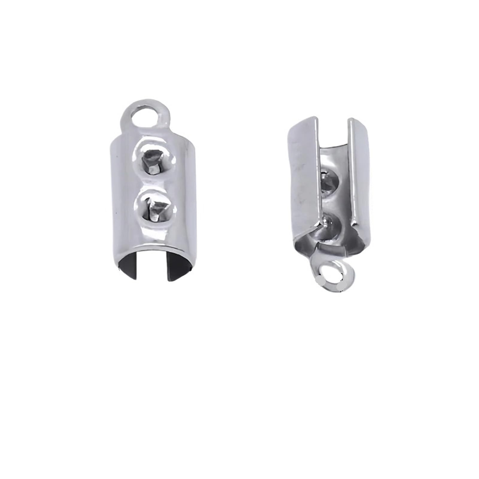WEKONUMEX Rope Stoppers, Rope Stoppers Stainless Steel Pack Of 50 3-6mm For DIY Jewelry Making(4mm)