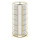 NearMoon Toilettenpapier-Organizer, freistehend, 3 Rollen, Taschentuchaufbewahrung, Metall, Badezimmer-Zubehör, rostfreier Toilettenpapierhalter für Badezimmer/Küche, Arbeitsplatte, Schrankregal, Gold