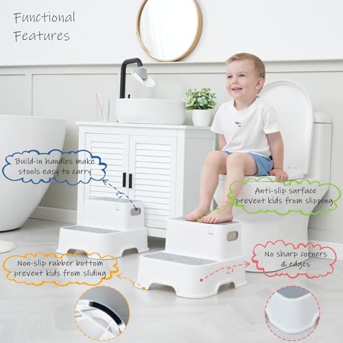 Harwaya HWSS24-101 TODDLER STOOL Toddler Step Stool For Bathroom Sink thumb #2