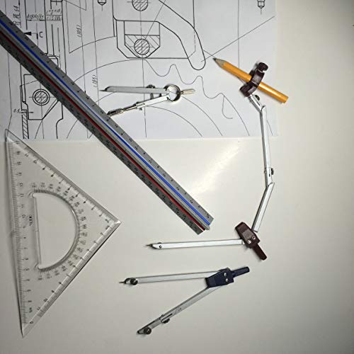 Compass For Geometry Drafting Tools 16 Pcs Geometry Set Metal Rulers And Compasses For Architecture And Students Geometry Set For School Protractor And Compass Ruler Set And Geometry Compass W.8.5Oz #TOP5