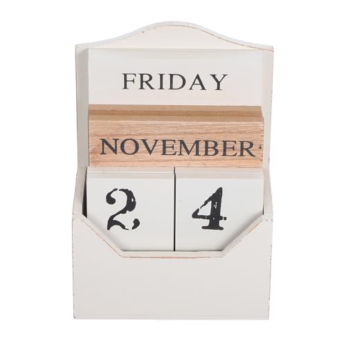 Décoration Élégante Maison et Bureau : Calendrier Perpétuel en Bois Noble
