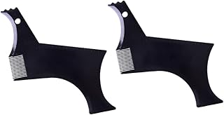 2pcs Hair Teasing Comb Trimmer for Men Razor for Face Beard Grooming Comb Beard Guide Tool Mustache Styling Comb Black Beard Styling Tool Sideburns Styling Comb Beard Styling Comb