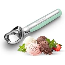 Spring Chef Heavy Duty Metal Ice Cream Scoop - Dishwasher Safe Ice Cream Scooper, Commercial Icecream Scoop Spade, Professional Kitchen Tool for Gelato, Melon, Sundae, Cookie Spoon - Mint