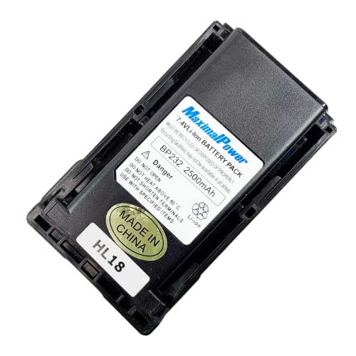 MaximalPower BP232 BP232N Replacement battery for Icom F14/F24, F3011/4011, F3013/4013, F3021/4021 2 Way Radios (Li-Ion, 2200mAh, Japan Sanyo Cell)