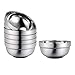 Produktbild 13 cm Doppelschicht Edelstahl Schalen Anti-heiße Isolierte Schüssel Kind Suppe Schüssel Familie Geschirr Reis Schüsseln (6pcs)