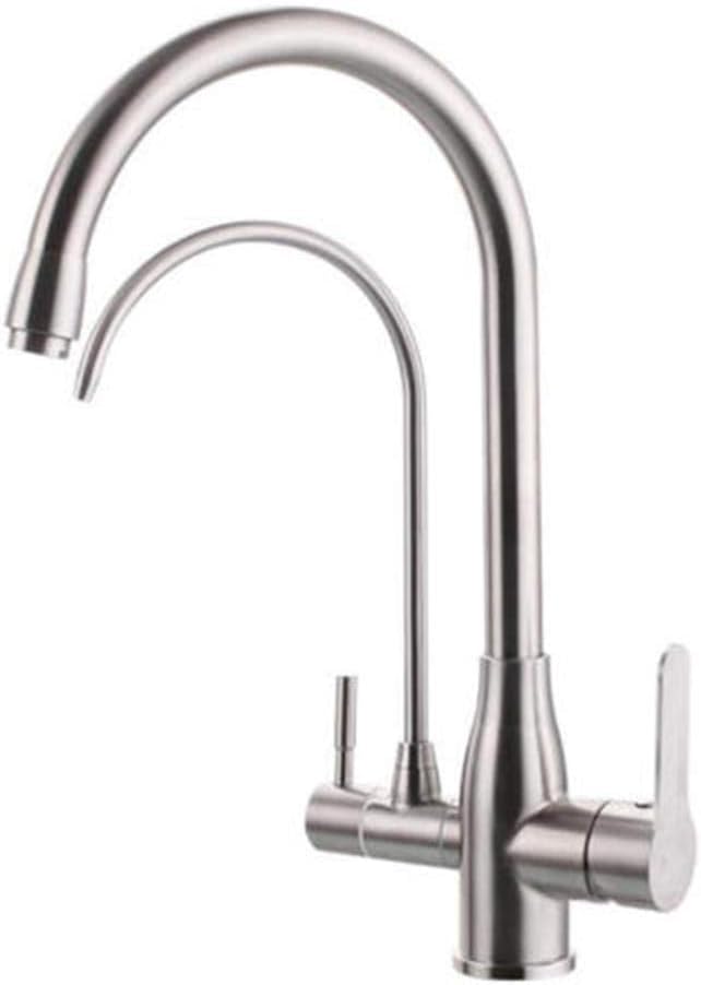 Grifo de cocina de acero inoxidable nero con acabado mate resistente a huellas