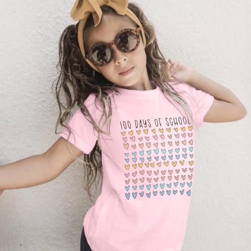 Image of BANGELY 100 Days of School Shirts for Kids Back to School Graphic Tee 100 Days Celebration Tshirt Elementary Student Gift