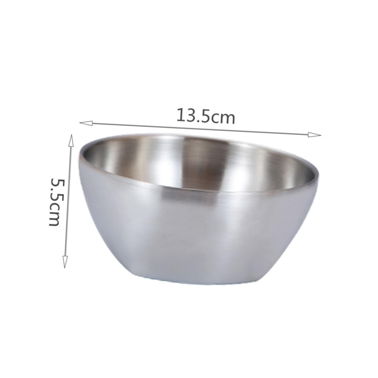 SOLUSTRE Large Double Insulated Bowl Stainless Steel Snack and Noodle Bowl for Hot Cold Foods Kitchen Utensils for Home and Restaurant Use Heavy Duty Design