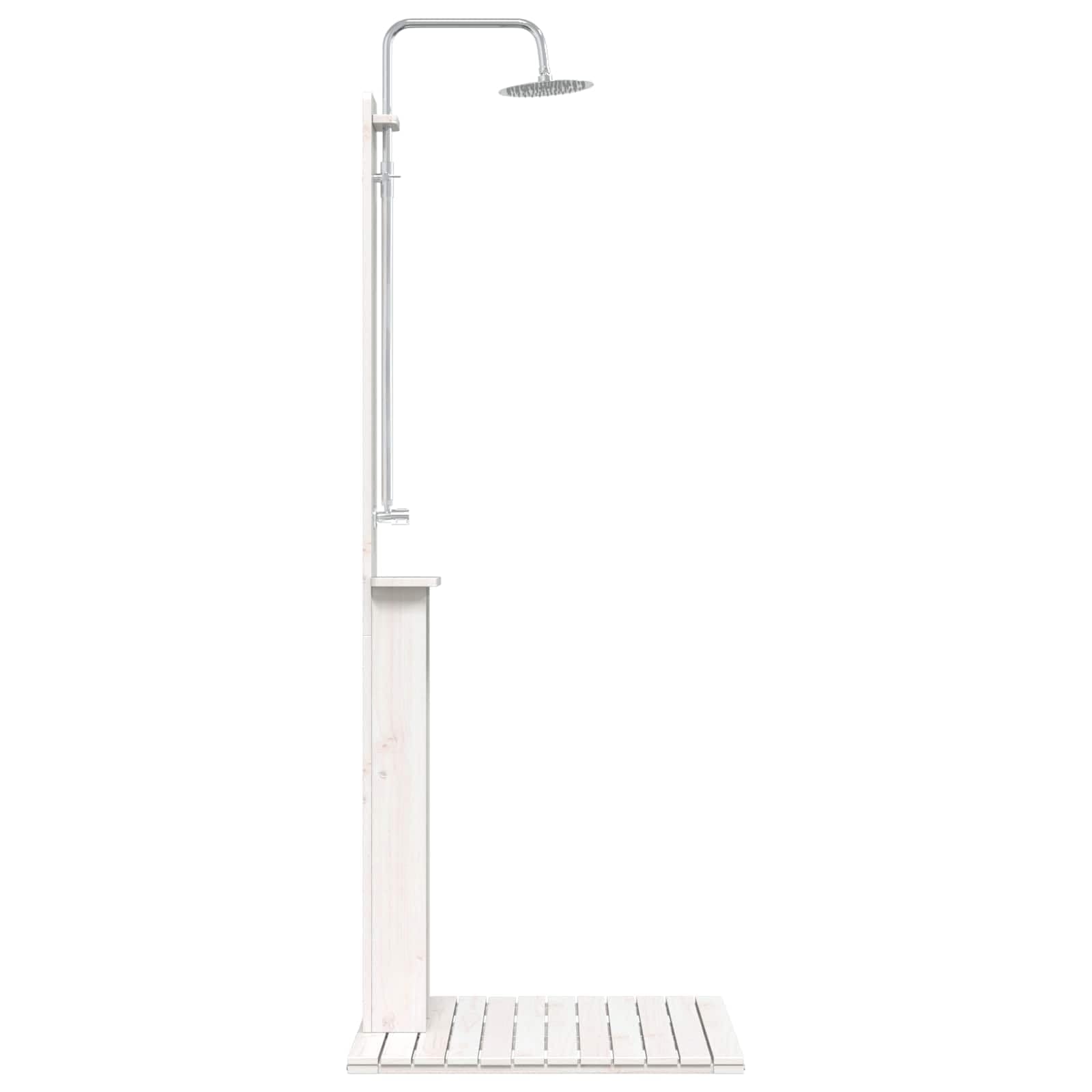 vidaXL Ducha Exterior 75 x 76 x 217 cm Pino Macizo, Ducha Independiente Moderna para jardín y terraza, Resistente al Clima, Ideal para Piscina y Deck