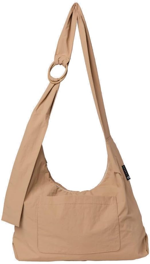 Thread Wallets Slouchy Bag for Women & Men - Crescent Sling Bag with Adjustable Strap and Zip Pocket, Unstructured & Foldable (Sand, Regular)