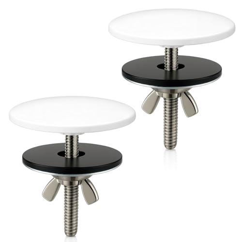 ROOGSIH 2 Pcs Solid Brass Kitchen Sink Hole Cover, 2 Inch Faucet Hole Cover, Bright White Finish Tap Hole Plate Stopper Cover, Countertop Hole Cover for Kitchen and Bathroom Sinks (Bright White)