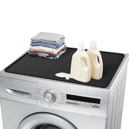 WZGUSXN Washer Dryer Countertop 26'X18' Silicone Countertop Cover - Non-slip Water-Resistant Laundry Topper Mat, Dryer Top Cover Pad for Front Load Machine, Laundry Room, Kitchen