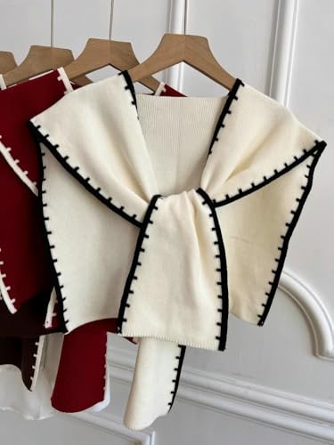 Sweater Shawl Wraps Women Cute Pashmina Shawls and Wraps Knitted Cashmere Sweater Shawl Scarf Cardigan Cape Shoulder Top3