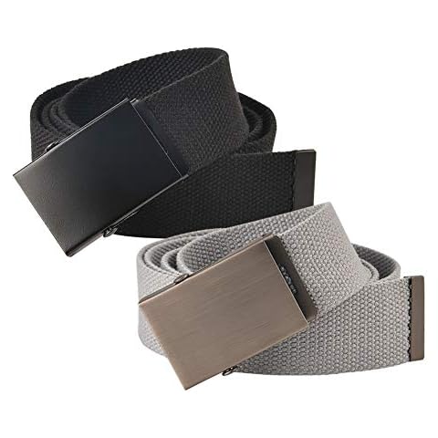 KEYNAT Leinen Gürtel Herren mit Metall Gürtelschnalle Taktischer Gurtel Outdoor Sportarten Unisex Canvas Webbing Belt with Metal Buckle Cover