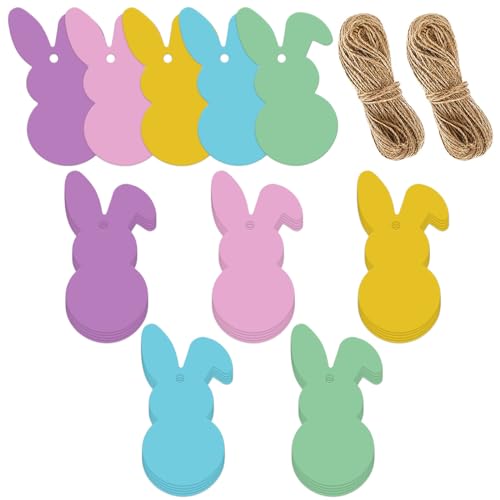 Étiquettes cadeaux de Pâques papier ficelle de jute pour emballage chocolat et loisirs créatifs