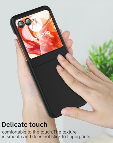Image of Lustree Hard PC Back Cover Case for Motorola Razr 50| Anti-Slide |Lightweight |Protective Hard Case Cover for Motorola Razr 50 2024 -Black