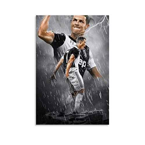Poster sur toile Cristiano Ronaldo 7 Football Superstar - Art mural - Impression moderne - Décoration de chambre de famille - 50 x 75 cm