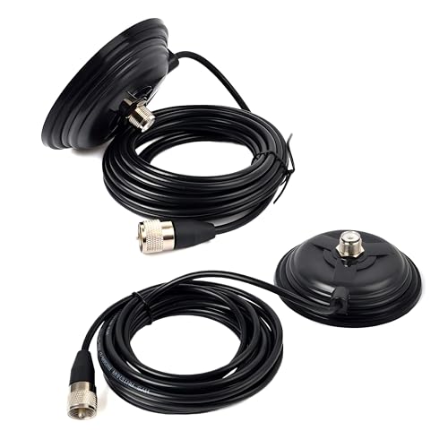 image for HYS TC-110M CB/VHF/UHF/HF Ham Radio Antenna Magnet Mount SO-239 Connec