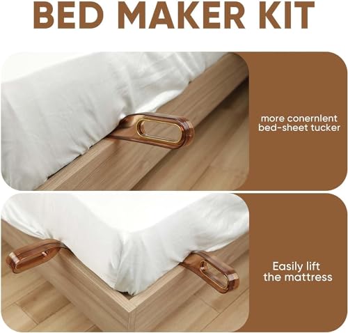 Image of Stewit Bed Sheet Tucker Tool - Durable Bed Maker Tool to Keep Sheets in Place - No More Lifting The Mattress (11 inch) (Pack of 2) Multicolor