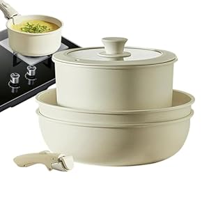Gourmetific LJ96 Kochgeschirr-Set cremefarben