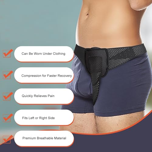 Faja para Hernia para Hombre con Almohadilla de Compresión Removible miniatura 3