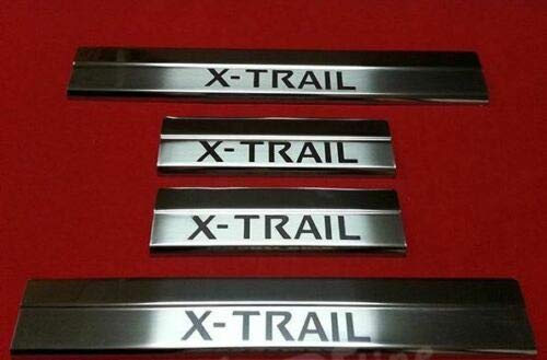 X-Trail T32 - Protezione antigraffio per battitacco in acciaio inox cromato, 4 porte (dal 2014 in poi)