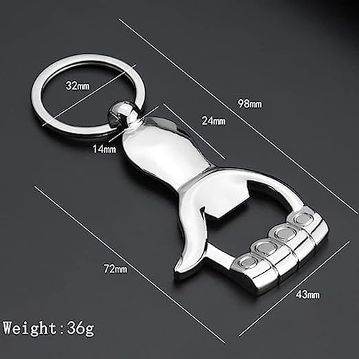 Image of Stealodeal Silver Hand Bottle Opener Keychain for Men & Womens