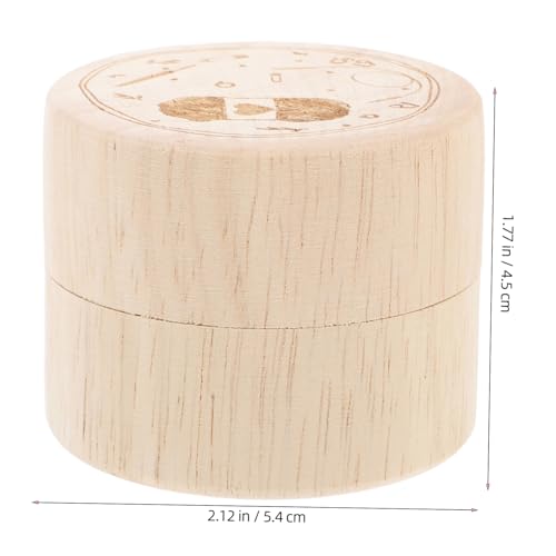 Image of Round Wooden Storage Box for Stitch Markers, Jewelry Making Supplies, Beads Organizer, Craft & Sewing Supplies, Portable Organizer for Home and Travel