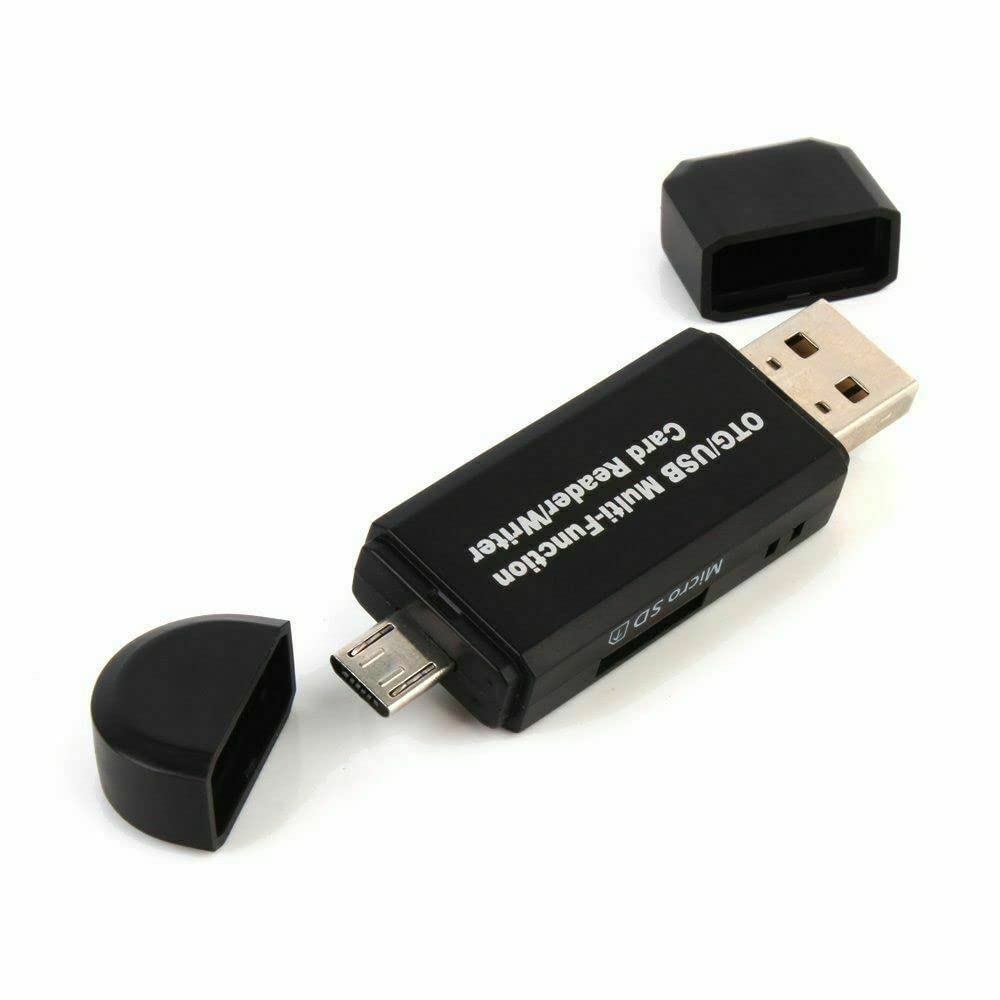 FDBV Micro USB OTG Adapter and USB 2.0 Portable Memory Card Reader for SDXC, SDHC, SD, MMC, RS-MMC, Micro SDXC, Micro SD, Micro SDHC Card and UHS-I Card