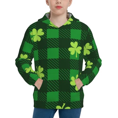 Happy St. Patrick's Day5 Kid Hoodies Boys Sweatshirts Girls Pullover with Pocket