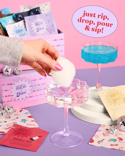 Image of xo, Fetti x Art of Sucre Eras Cotton Candy Glitter Drink Bombs - 11 pc, Edible Glitter | Bachelorette Decorations, Birthday Party Favor, Concert Supplies, Bridesmaid Gift, 21st Bday Drinkware Accessory