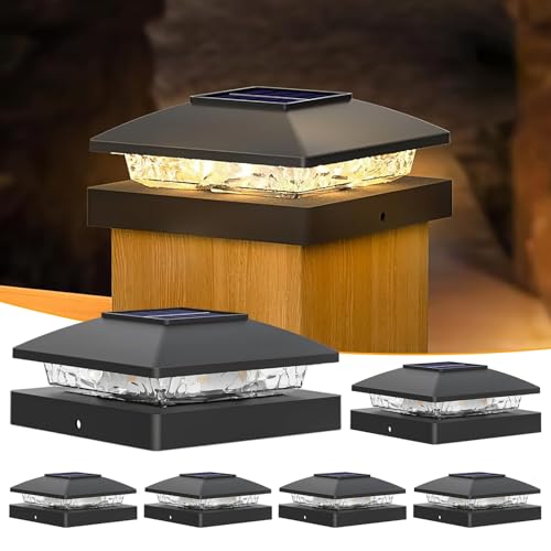 Lámparas solares de poste para un jardín acogedor y entrada iluminada (6 uds)