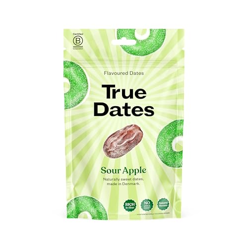 True Dates - Sour Apple | natürlich aromatisierte Datteln | Saurer Apfel-Geschmack | 100 g